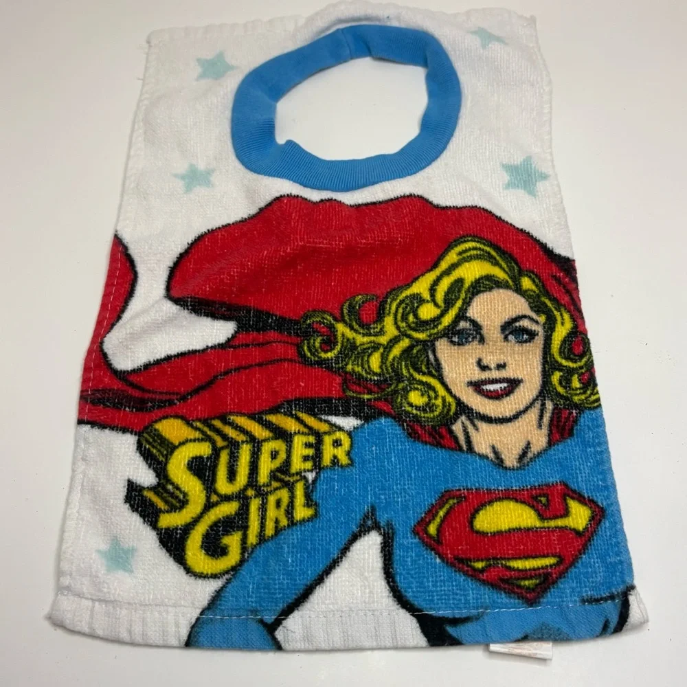Justice League Super Girl Wonder Woman 2-pack Girls Bibs Baby Toddler Heroes